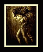 'Walking_Rain'    Surrealism, figural influence, fine art print or poster  