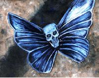 'Blue_Iron_Butterfly'   Original Oil Painting, canvas