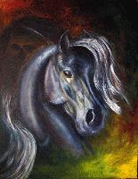 'The_Pale_Horse'     Oil painting, Canvas